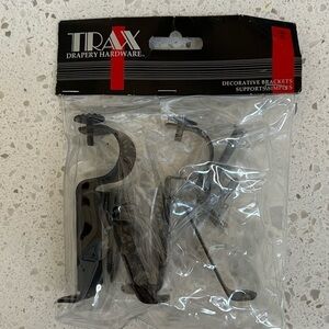 New Decorative drapery brackets in black